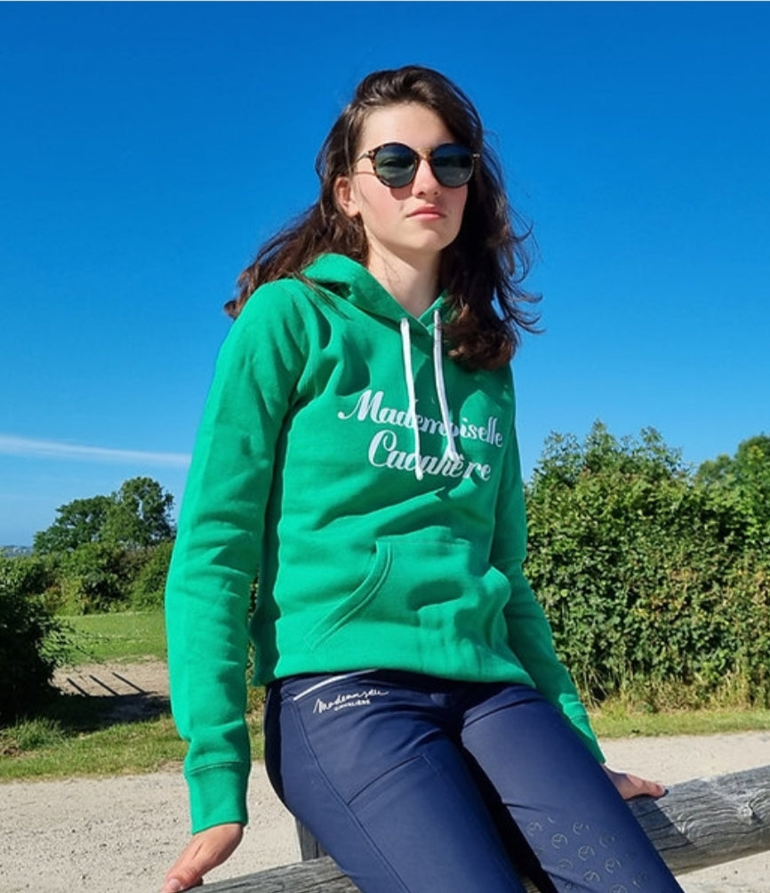 SWEAT SO FUN BICOLORE GREEN-WHITE / Logo au choix