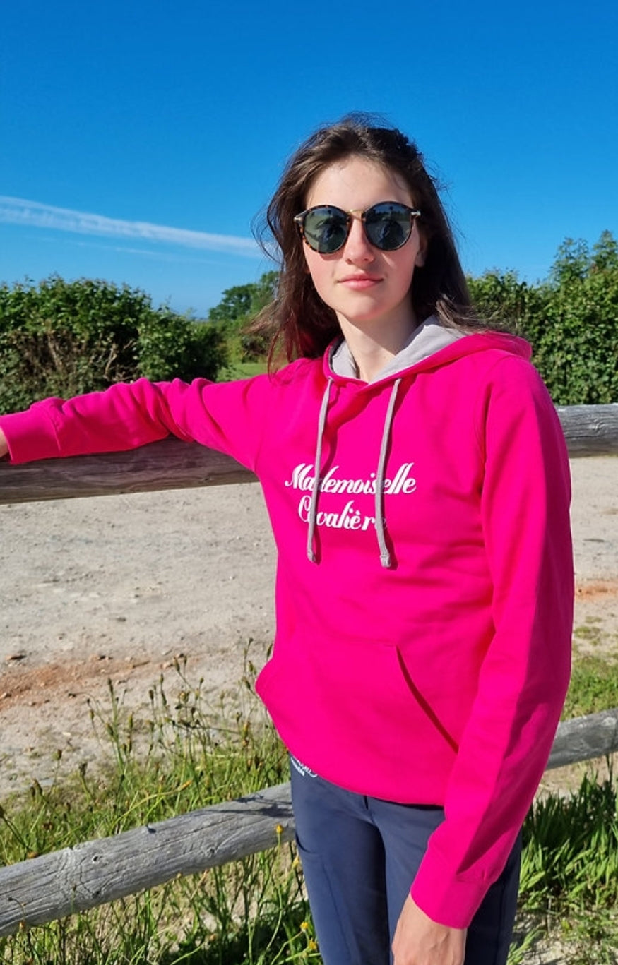 SWEAT SO FUN BICOLORE FUSHIA-GREY / Logo au choix
