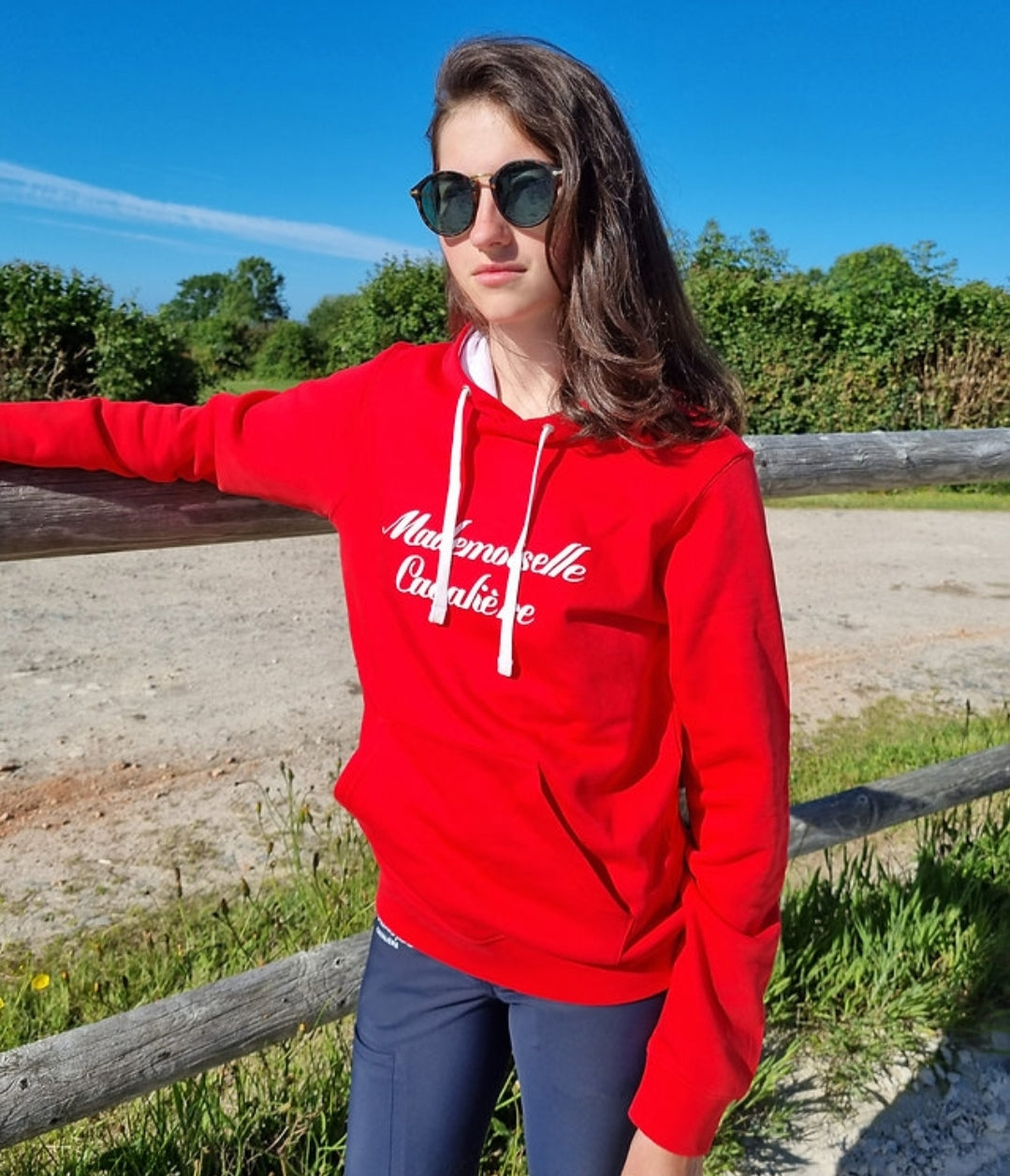 SWEAT SO FUN BICOLORE RED/WHITE Logo au choix
