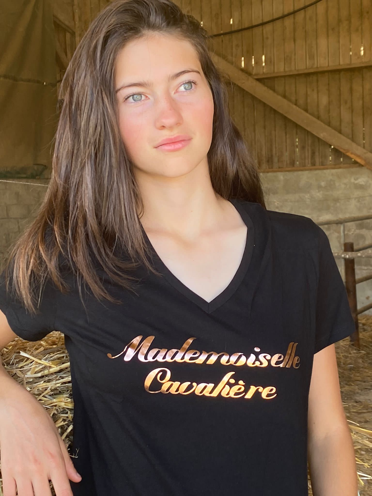 T-SHIRT M.C NOIR / LOGO AU CHOIX