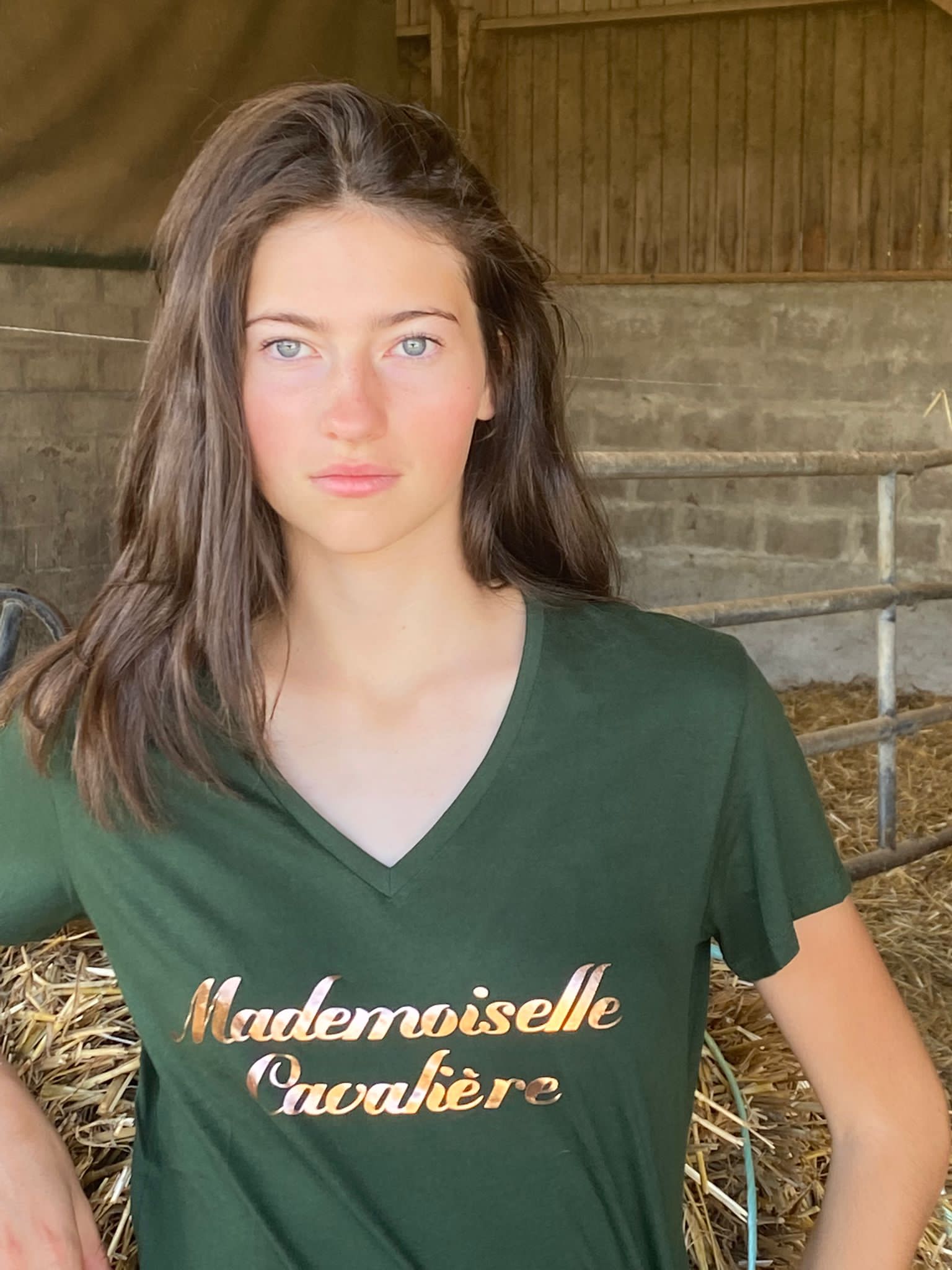 T-SHIRT M.C FOREST GREEN / LOGO AU CHOIX