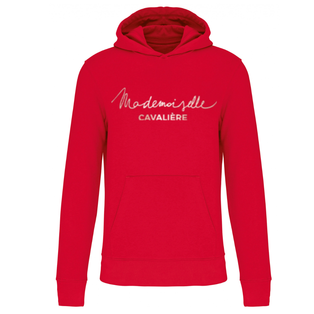 SWEAT FILLE ROUGE / LOGO AU CHOIX