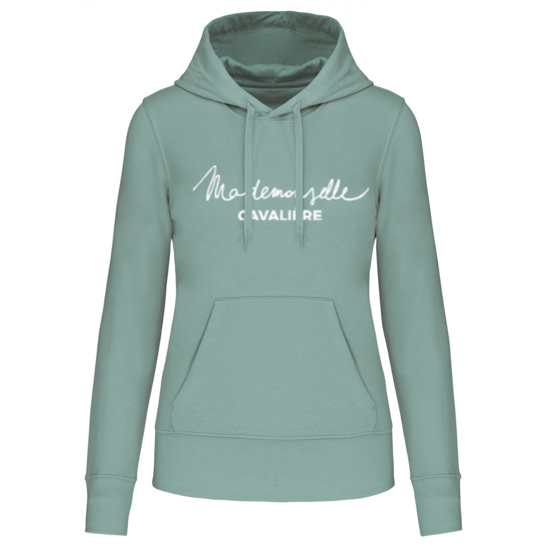 SWEAT CAPUCHE M.C VERT SAGE / Logo au choix