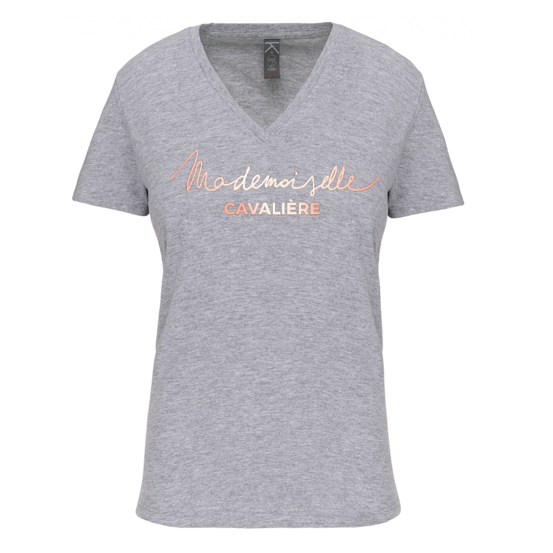 T-SHIRT M.C OXFORD GREY / LOGO AU CHOIX