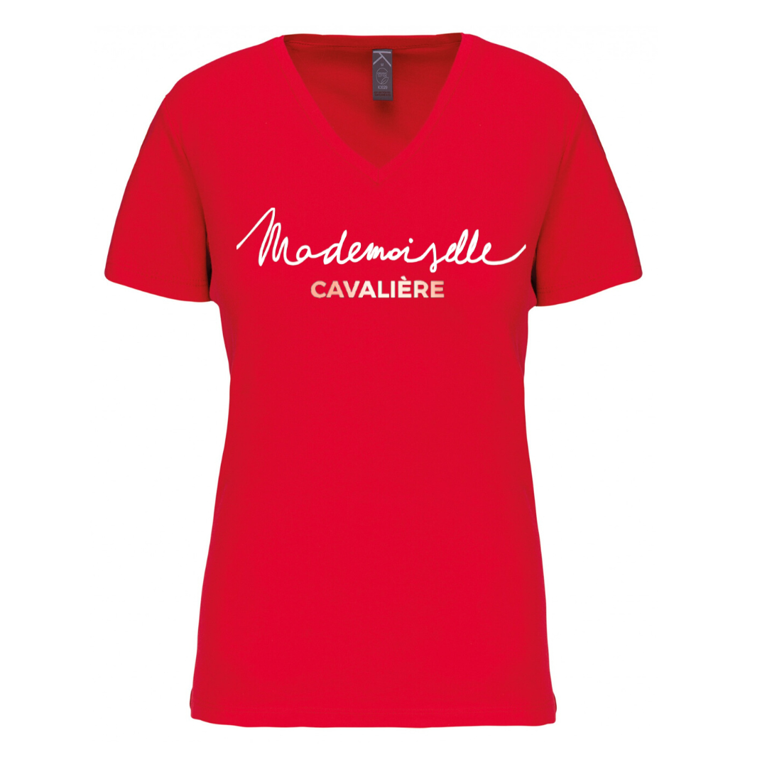T-SHIRT M.C ROUGE / LOGO AU CHOIX