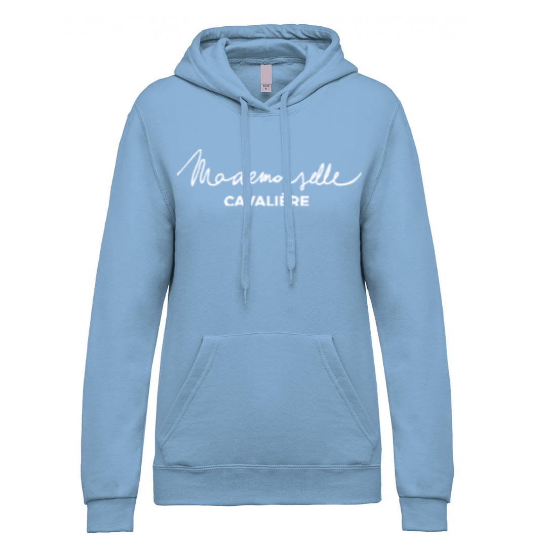 SWEAT SO FUN BICOLORE SKY BLUE/WHITE Logo au choix