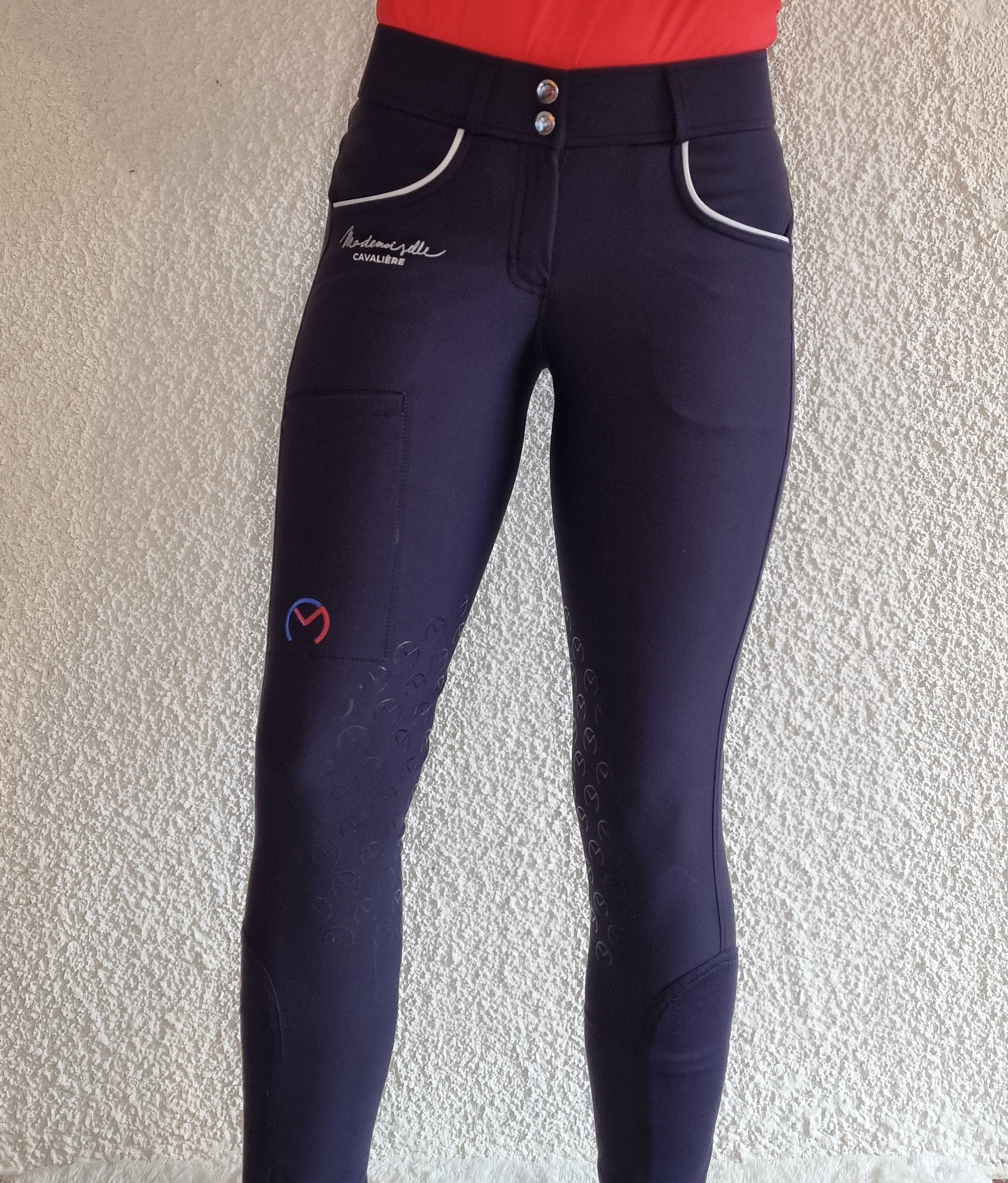 PANTALON FILLE Marine / Blanc "So Sport"