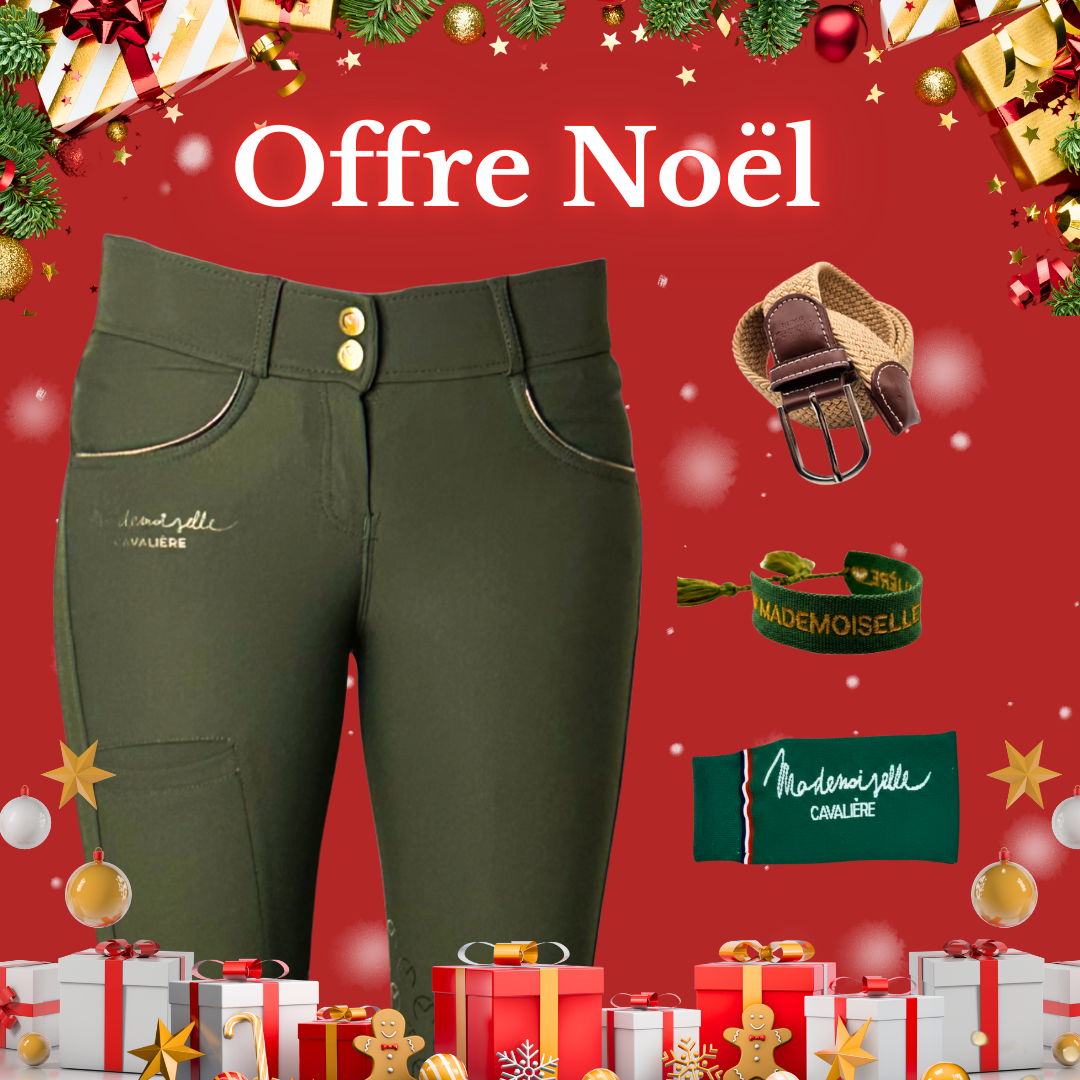 Pack Pantalon "So Chic" Green Forest & Chaussettes & Ceinture & Bracelet