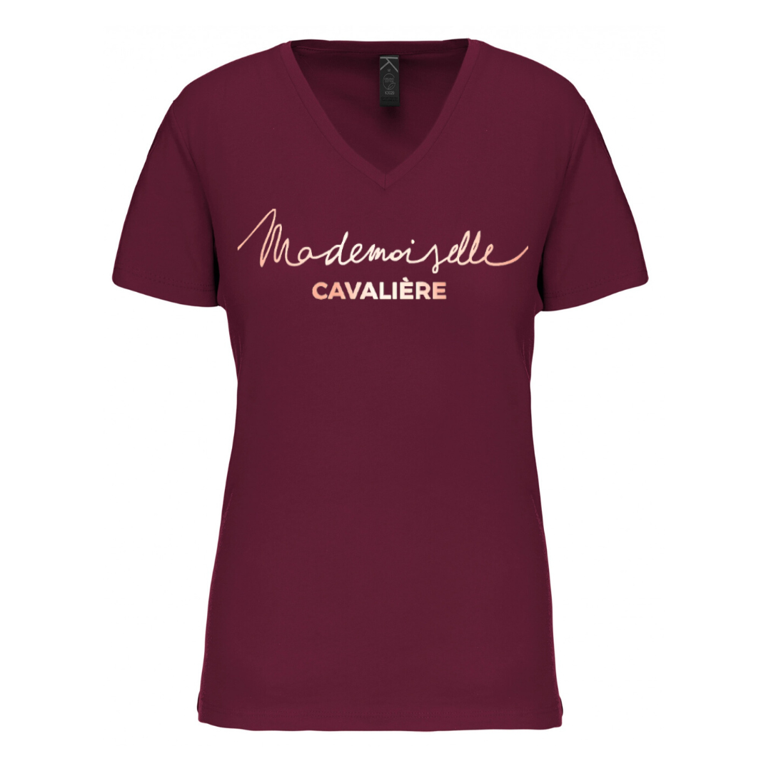 T-SHIRT M.C BORDEAUX / LOGO AU CHOIX