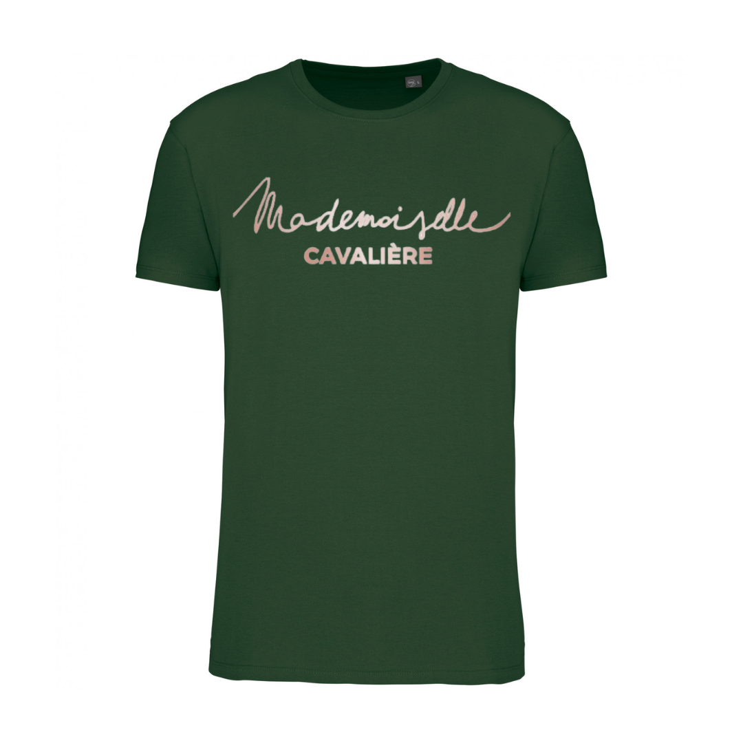 WALDGRÜNES T-SHIRT FÜR MÄDCHEN / AU GHOIX-LOGO