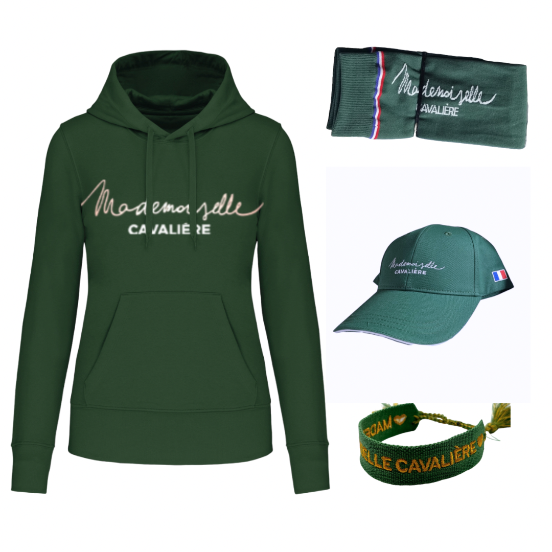 Pack GREEN FOREST Sweat Capuche, Casquette, Bracelet & Chaussettes M.C