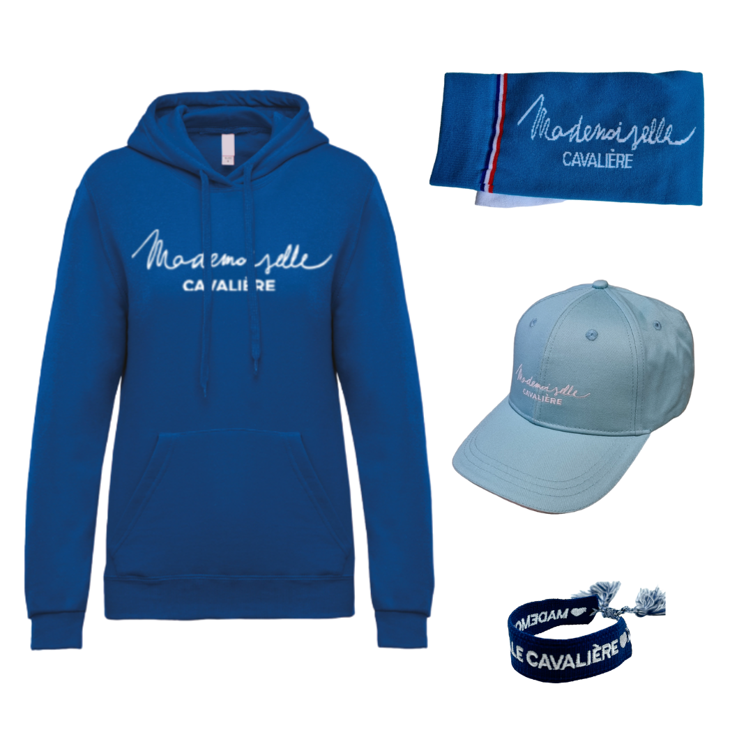 Pack ROYAL BLUE Sweat Capuche, Casquette, Bracelet & Chaussettes M.C