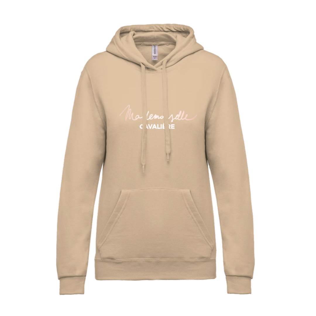 MC LIGHT SAND HOODED SWEATSHIRT / Logo of your choice