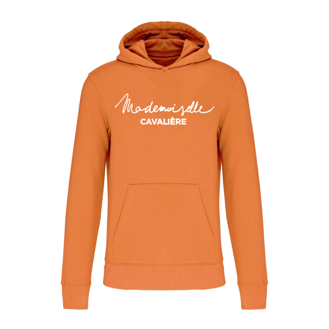 GIRL'S HOODED SWEATSHIRT ORANGE / WHITE LOGO