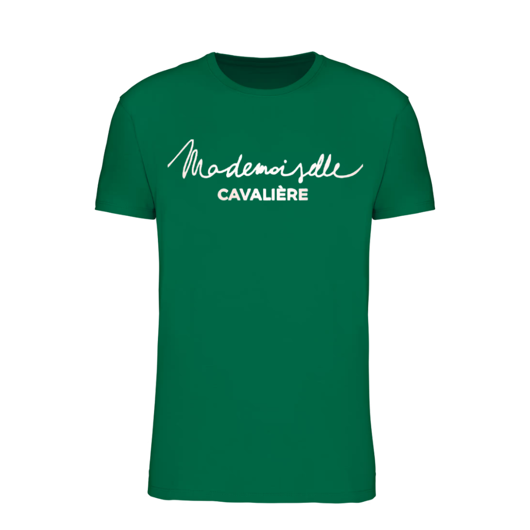 T-SHIRT FILLE KELLY GREEN/ LOGO AU CHOIX