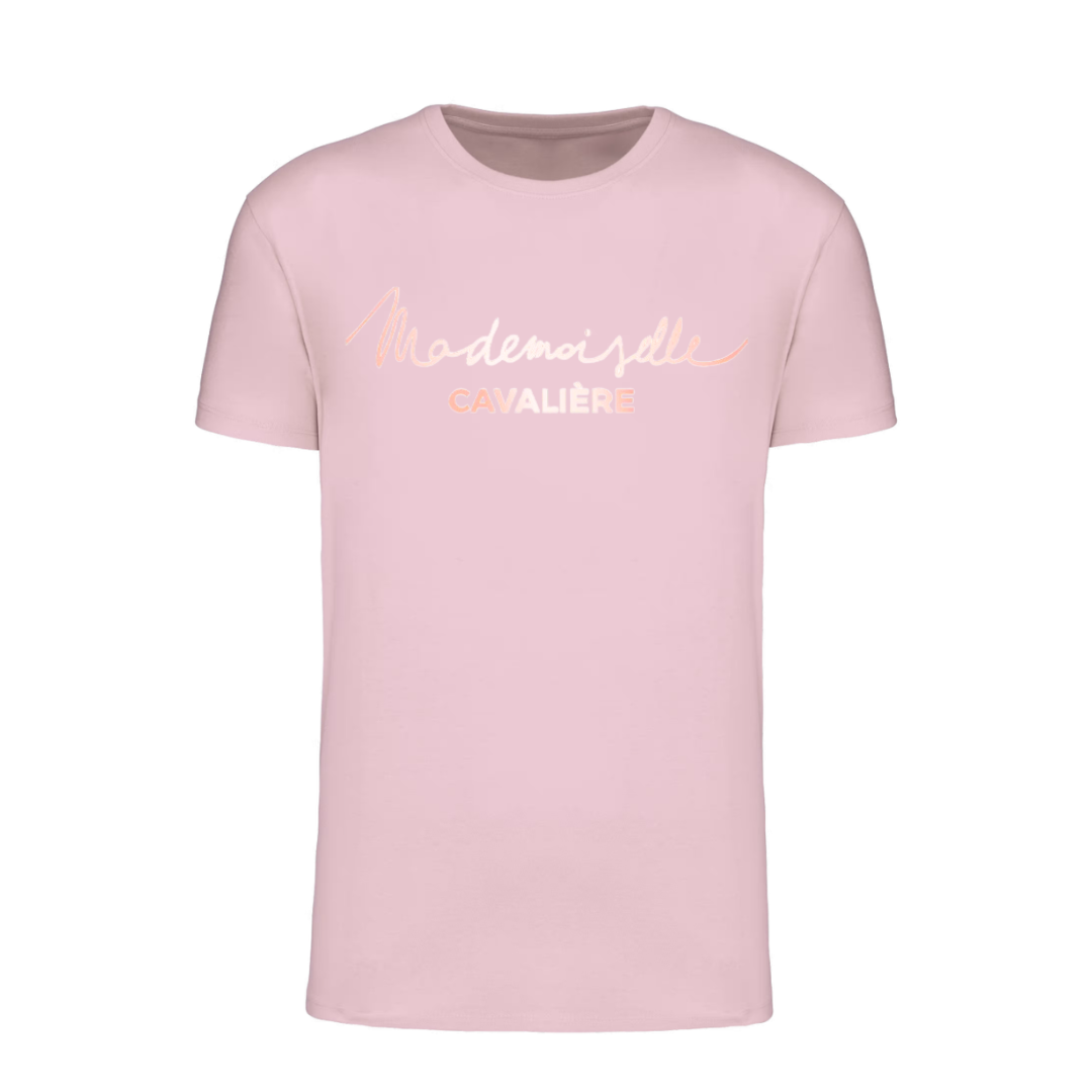 T-SHIRT FILLE PALE PINK / LOGO AU CHOIX