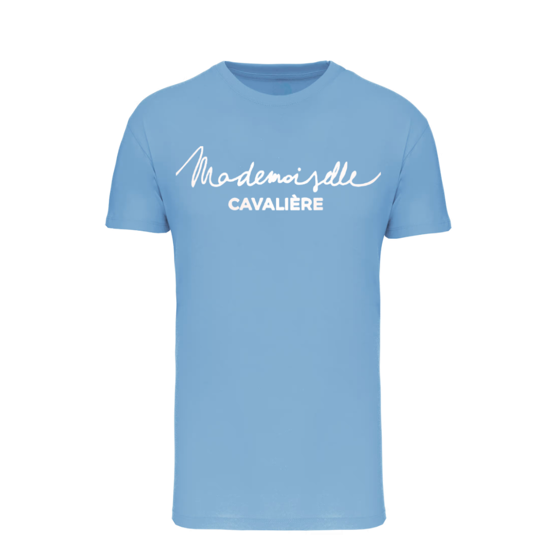 T-SHIRT FILLE SKY BLUE / LOGO AU CHOIX