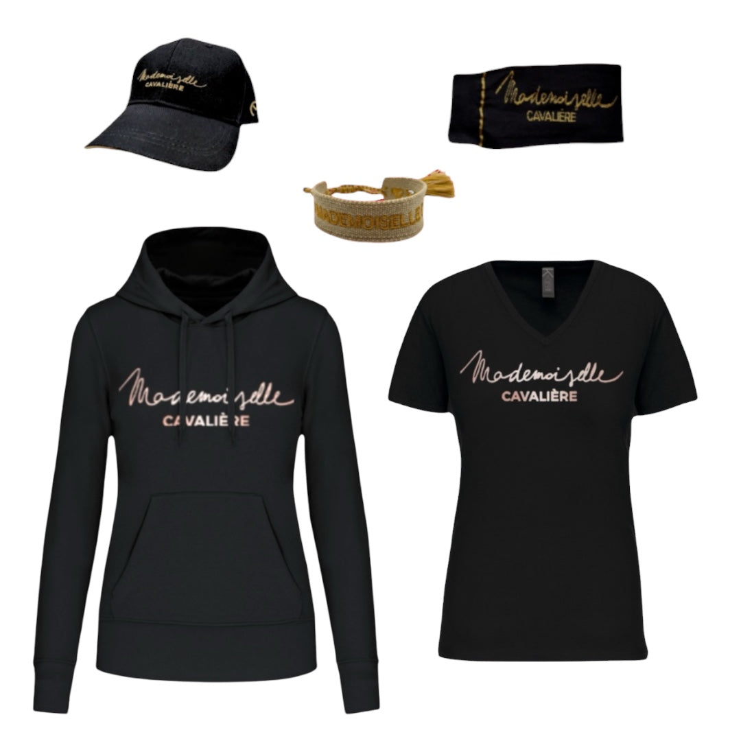 Pack "Black / Gold" Sweat Capuche & T-Shirt & Casquette & Bracelet & Chaussettes