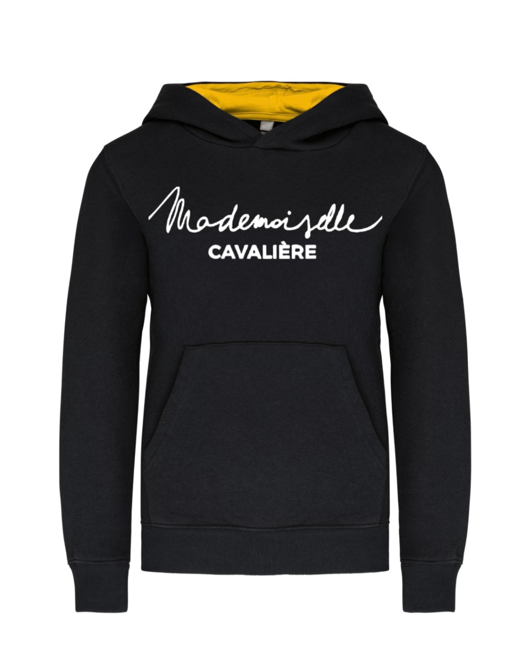 SWEAT FILLE BLACK/YELLOW