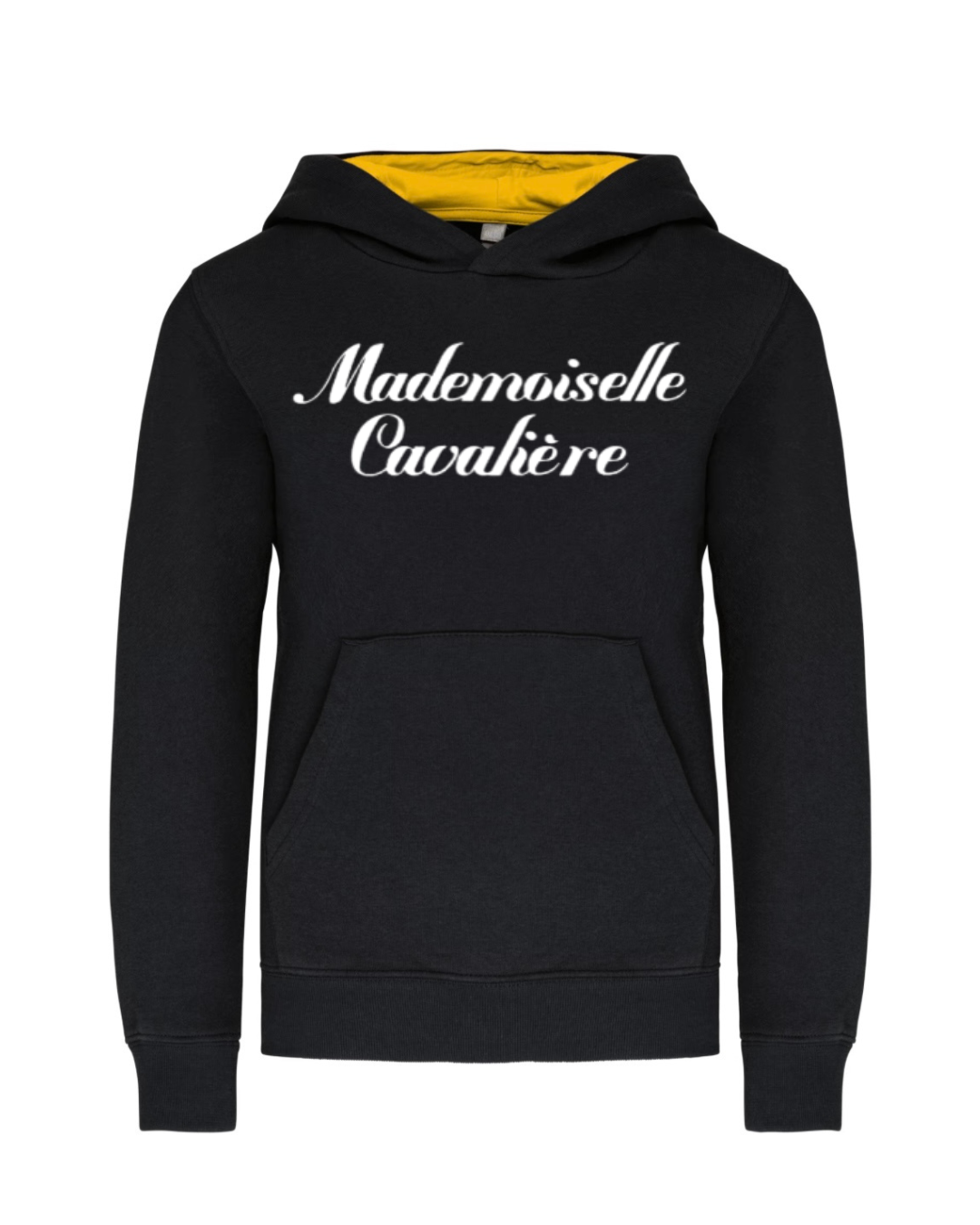 SWEAT FILLE BLACK/YELLOW