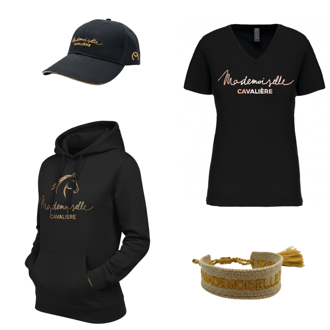 PACK BLACK & GOLD / PANTALON / T-SHIRT / CASQUETTE / BRACELET