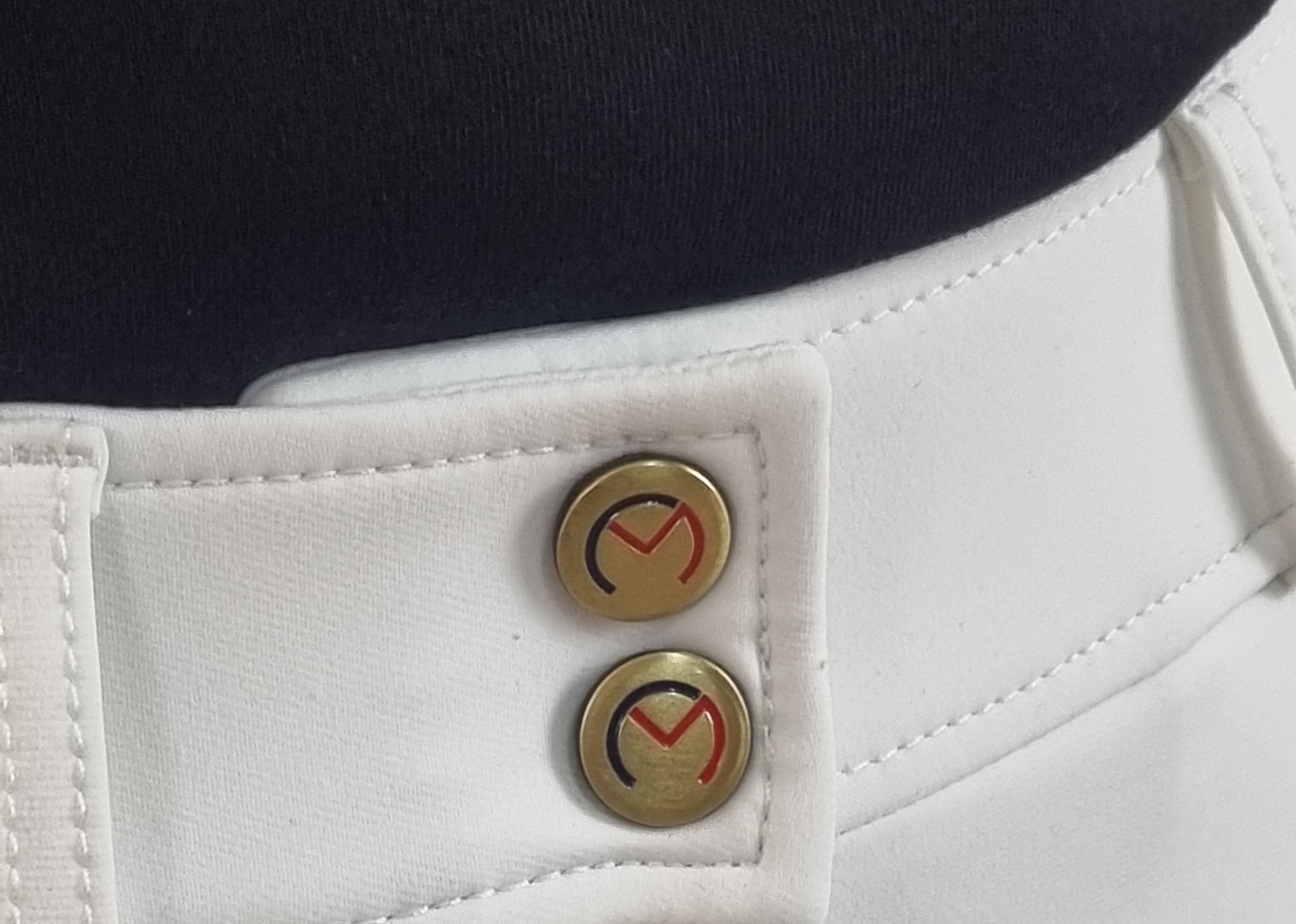 PANTALON « DRESSAGE » FULL GRIP BLANC/GOLD