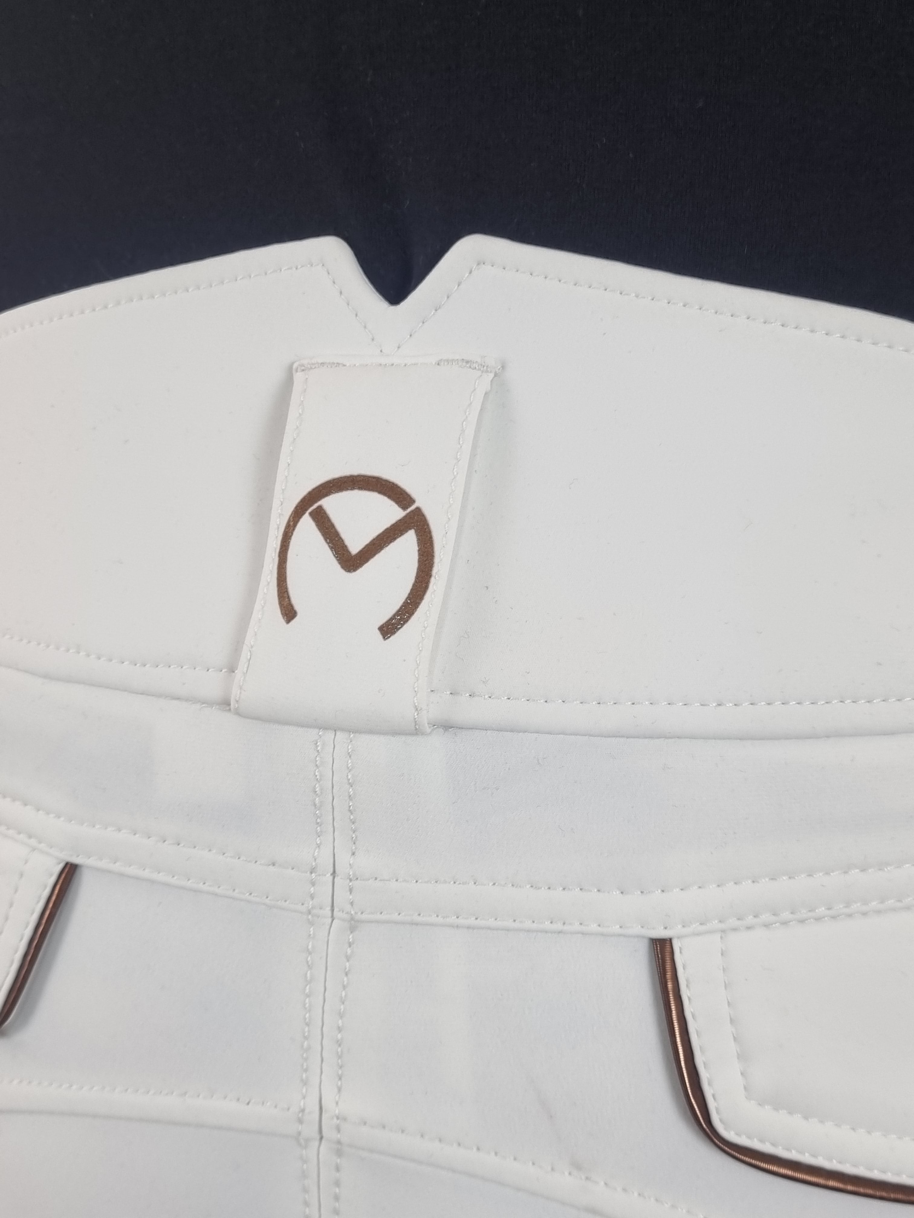 PANTALON « DRESSAGE » FULL GRIP BLANC/GOLD