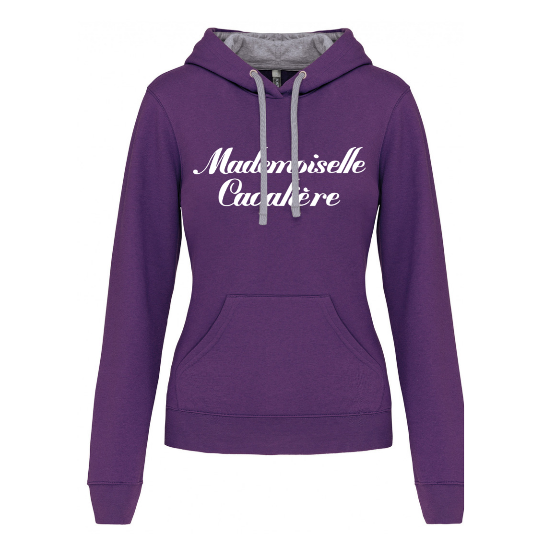 SWEAT SO FUN BICOLORE PURPLE-LIGHT GREY/ Logo au choix