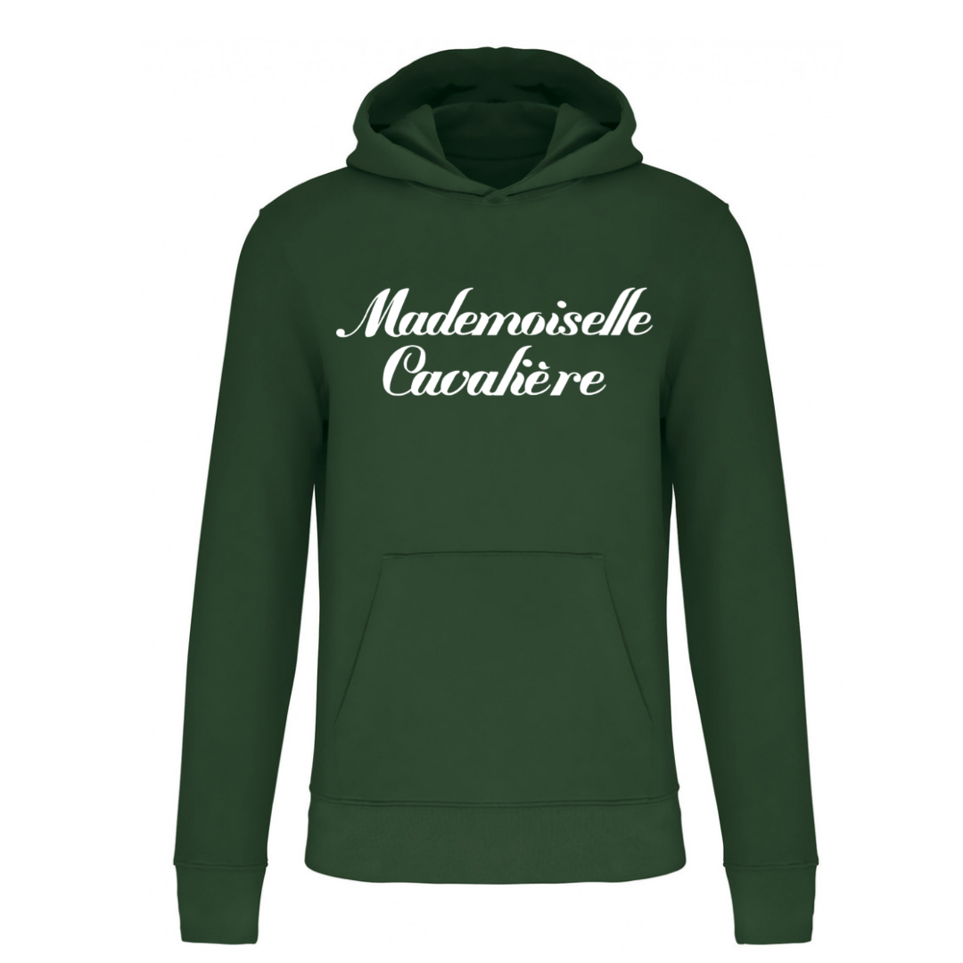 GREEN FOREST GIRL’S HOODED SWEATSHIRT / LOGO OF YOUR CHOICE