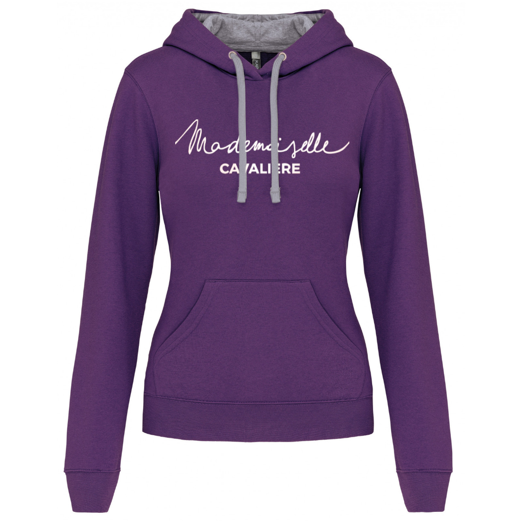 SWEAT SO FUN BICOLORE PURPLE-LIGHT GREY/ Logo au choix