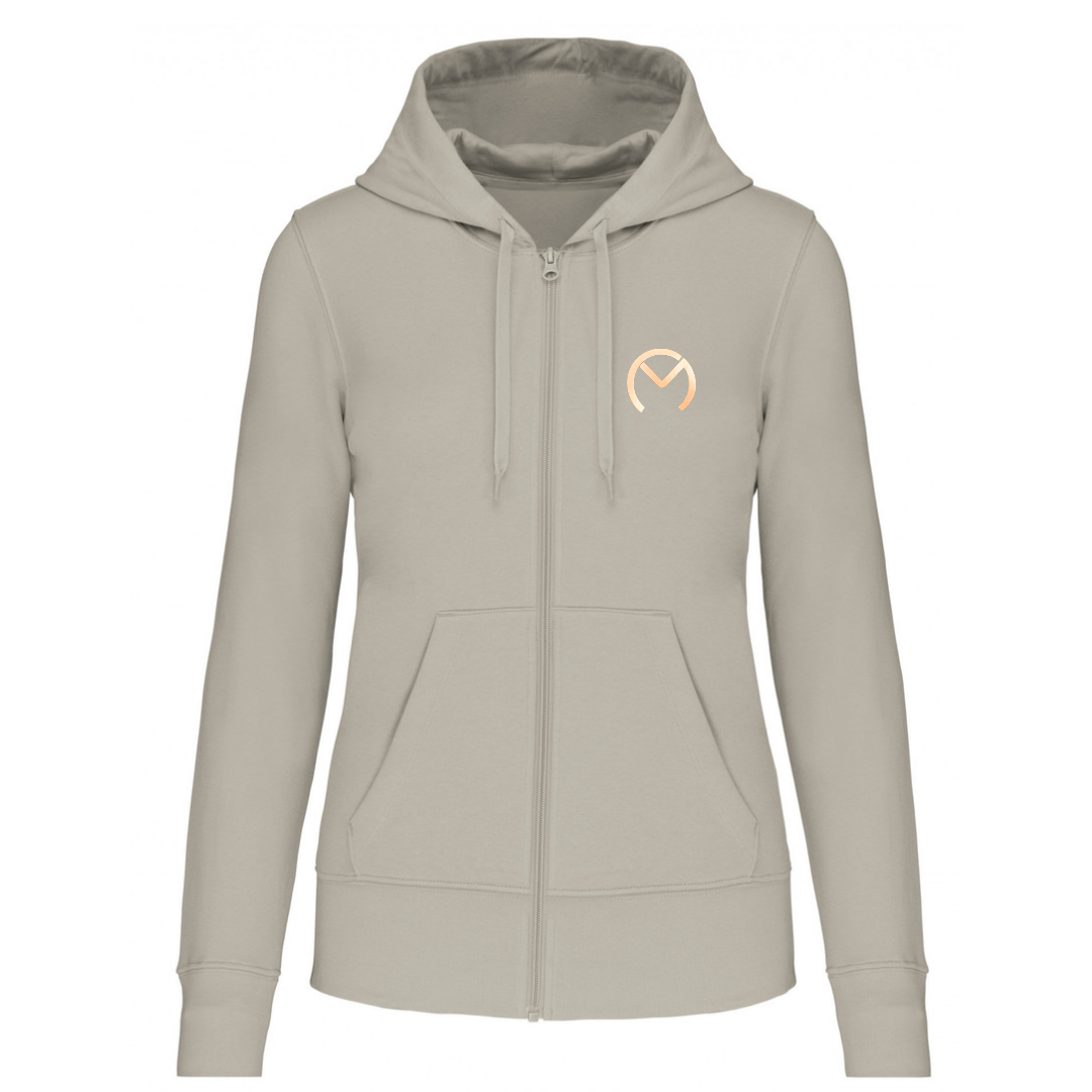 SWEATSHIRT MIT REISSVERSCHLUSS MC CLAY / GOLD-ROSA-LOGO