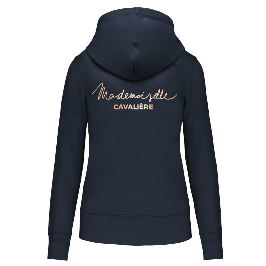 SWEATSHIRT MIT ZIP-UP MC NAVY / ROSÉGOLD