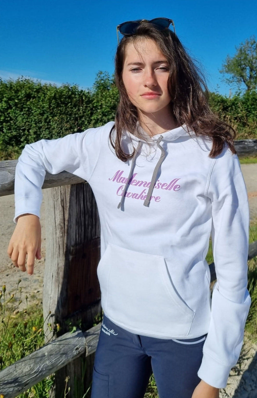 SWEATSHIRT SO FUN BICOLOR WHITE/LIGHT GREY/MAUVE