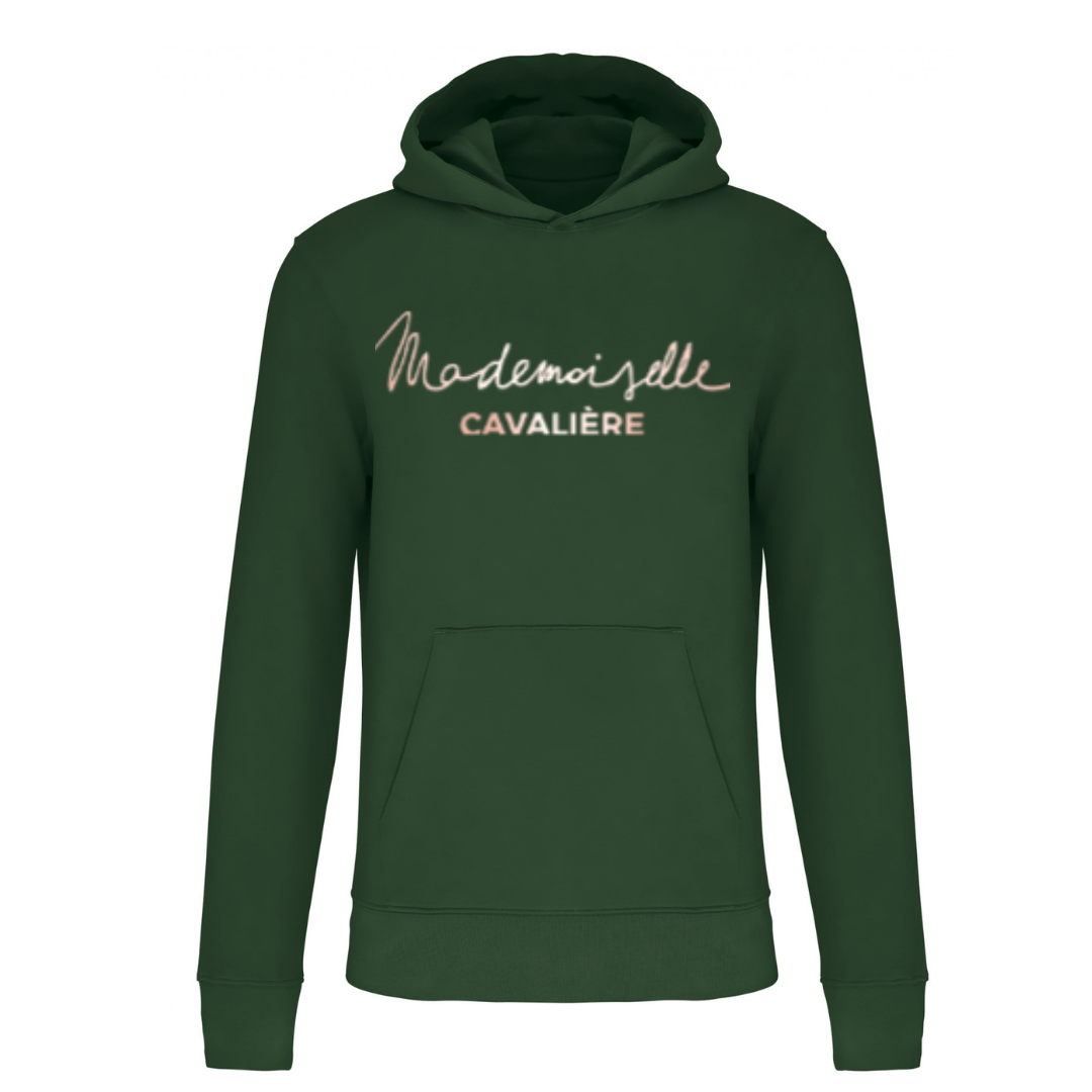 GREEN FOREST GIRL’S HOODED SWEATSHIRT / LOGO OF YOUR CHOICE